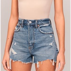 Abercrombie high-rise mom shorts